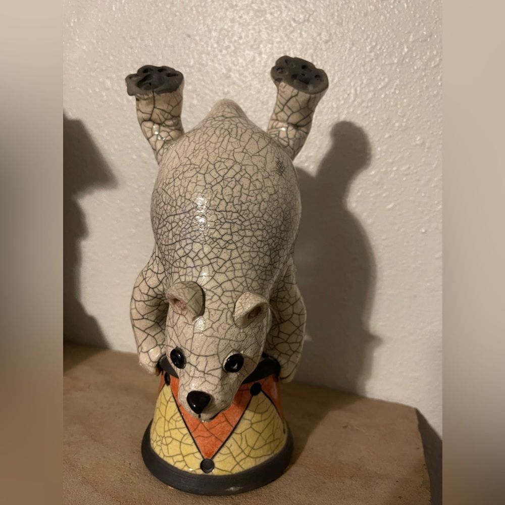 Alsen Raku Pottery – Polar Bear